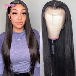 Lace s Straight Transparent Front Malaysia Natural Hairline Human para mujeres negras Adugii Remy T Part 230214