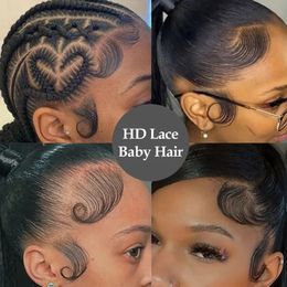 Lace s VSHOW HAIR Réutilisable HD Lace Fluff Babyhair Edge Stripes Cheveux Humains 4 Pièces un Ensemble Bébé Pour Femmes 230928