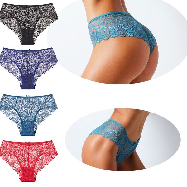 Sous-vêtements femmes hipster intimes sexy dentelle culotte string lingerie slips été caleçons pour dame culotte