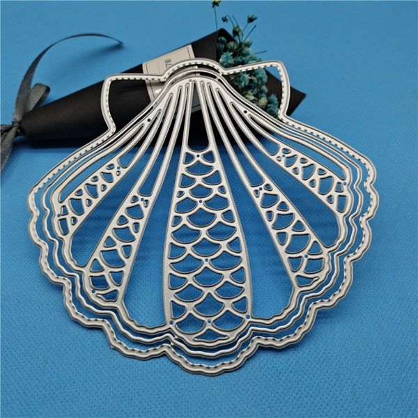 Lace Shell Metal Cutting Die Scrapbooking Folder Bossing For Card Making Photo Album Diy Cutter Punch Knife