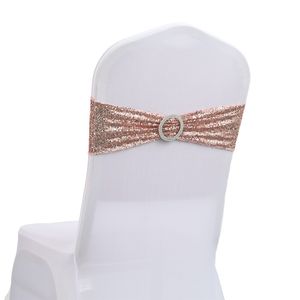 Lace Silk Satin Mesh Parreny Stoel Sashes Bands met Buckle Chair Sash voor bruiloftsfeestdecoratie 2485