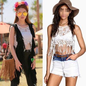 Dentelle Débardeur Bohème Vêtements Crop Shirt Hippie Camisoles 5pcs / lot S M L Free Shiipping