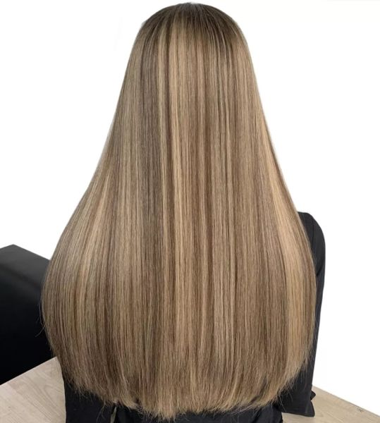 Pelucas judías con adorno de encaje Ombre Color piano T#4/8 P T#4/27 Sedoso recto 100% cutícula europea alineada cabello humano virgen peluca kosher para mujer blanca Entrega rápida expresa