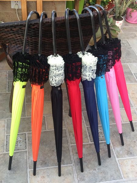 Parapluies en dentelle élégant semi-automatique dentelle Golf parapluie fantaisie ensoleillé et pluvieux pagode parapluies en gros