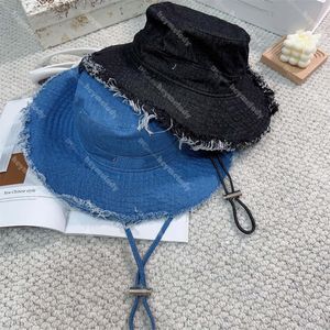 Lace Up Sports Alpine Hat Letter Fisherman hoeden mannen vrouwen denim emmer hoeden bergbeklimmen caps