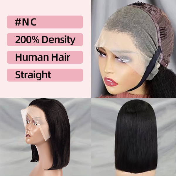 Perruque en dentelle Bobohair Full frontal Bobo Hair Wig Hust Human Hair Real Headgear Shortwigs Humanhair Wig