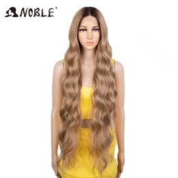 Lace Wig Synthetische 36 "Gember Lace Front Pruik Body Pruik Lang Golvend Gratis Deel Synthetische Lace Front Pruiken Voor vrouwen Cosplay Pruik 230524