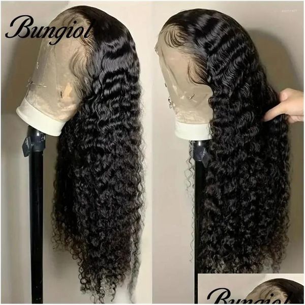 Pelucas de encaje 13x4 Onda de agua Frontal Cabello humano para mujeres Frente rizado brasileño en liquidación de ventas 180% Denstiy Productos de entrega de caída OTEJH