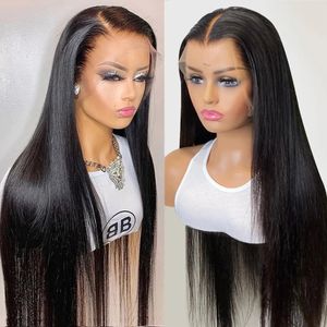Perruques en dentelle 250% 40 pouces de profondeur de profondeur Lace Front Human Hair Wigs Brésilien Loose Curly 13x4 Lace Frontal Wig Wig Forws for Women Synthetic Cosplay