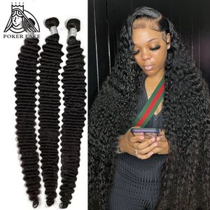 Kantpruiken 30 40 inch Loose Deep Wave Bundels Human Hair 3 4 Deals Braziliaans water krullende groothandel verkoper 231006
