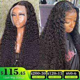 Lace Wigs 360 13x6 Kant Frontale Menselijk Haar Pruiken Diepe Golf Frontale Pruik Braziliaanse Losse Water Wave Krullend Menselijk Haar Pruiken Voor Vrouwen Lijmloze Z0613