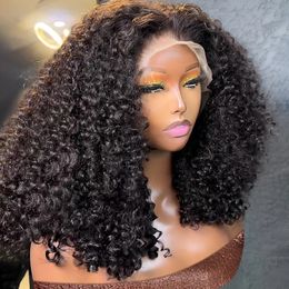 Perruques en dentelle Baby Hair Deep Wave Bob Lace Frontal Wig 13x6 HD Curly 5x5 Sans Glueless Préplucke 13x4 Front Human Hair Wig High Quality 250 DENSITÉ