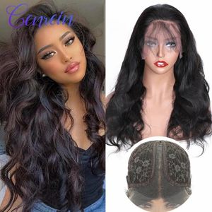 Lace Wigs Body Wave T-Part Front Human Hair Braziliaanse Remy 13x6 HD transparante frontale pruik voor vrouwen