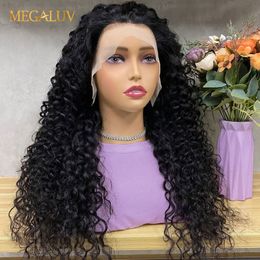 Kantpruiken Deep Wave Lace Voorpruik Haren Haarpruiken vooraf geplukt met Baby Hair Transparant Lace Sluiting Pruik 8-24 inch 4x4 13x4 Frontale pruik 230517