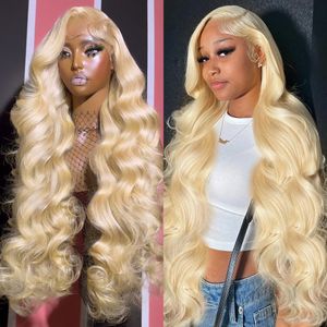 Pelucas de encaje sin cola prearrancadas humano s listo para usar 40 pulgadas Honey 613 Blonde Lace Frontal HD 13x4 Body Wave 13x6 Front para mujeres 230629