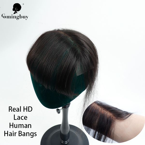 Pelucas de encaje Flequillo de cabello Solo humano Remy brasileño con piel derretida Real HD para mujeres negras Comingbuy Virgin 230728