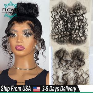 Kant Pruiken Hd Baby Haar Strepen 4 Stuks Krullend Menselijk Rand Body Wave Zwitserse Haarlijn Strips Voor Vrouwen 230920