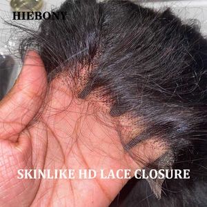 Perruques en dentelle Hieboni SKINLIKE 7x7 HD penutup renda rambut manusia lurus 4x 4 5x 5 6x6 sebelum dipetik pour wanita kulit meleleh 230905