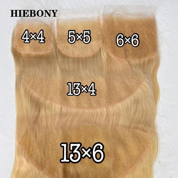 Perruques en dentelle HiEbony 613 Blonde 13x6 HD vague de corps frontale complète 13x4 seulement fermeture semblable à la peau cheveux humains fondre les peaux 231024