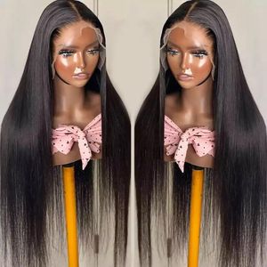 Lace Wigs In 13x4 Hd Transparent Front Human Hair Brazilian Bone Straight Wig For Women PrePlucked 4x4 Closure WigLace