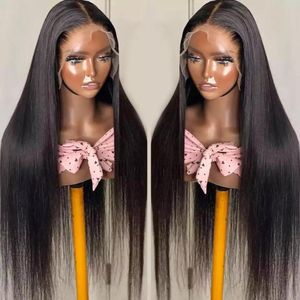 Lace Wigs In 13x4 Hd Transparent Front Human Hair Brazilian Bone Straight Wig For Women PrePlucked 4x4 Closure WigLace8240906