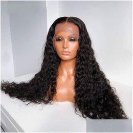 Lace Wigs Losse Krul 250 Dichtheid 13X6 Front Menselijk Haar 360 Frontale Pruik Braziliaanse Remy Water Wave 30 Inch Fl U Mag Drop Levering Prod Dhnlq