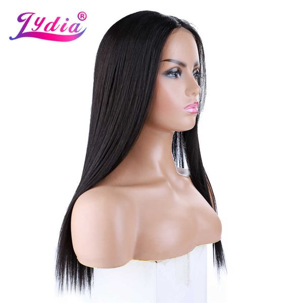 Lace Wigs Lydia Perruques Synthétiques Longues Lignes Droites pour Femmes Noir Quotidien Résistant à la Chaleur Futura Cheveux Mixtes Aspect Naturel Blonde Ombre 20Inch Z0613