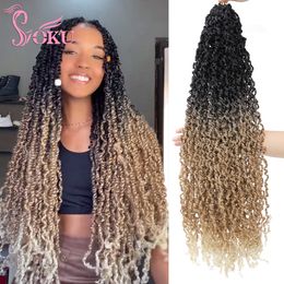 Lace Wigs Majesty Twist Haar Krullend Passie Haak 26 Lange Synthetische Vlechten SOKU PreLooped Senegalese 230803