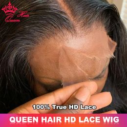 Lace Pruiken Queen Hair Real HD Lace Pruik Raw Human Hair 13x6 13x4 Volledige frontale 5x5 6x6 7x7 Sluiting HD Melt Skin Lace Pruik recht / lichaamsgolf 231024