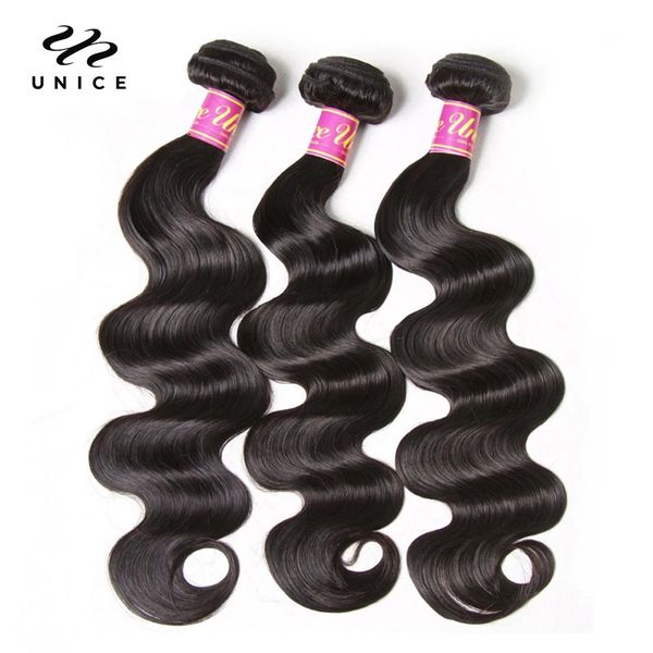 Perruques en dentelle UNICE 30 pouces vague de corps brésilien vierge cheveux paquets couleur naturelle 100 cheveux humains tissage 134 pièces pour les femmes afro-américaines 231122