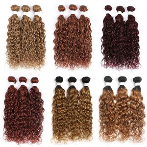 Kanten pruiken Watergolf Menselijk haarbundels SOKU 8-26 inch Braziliaans 100% blond bruin Menselijk haar geweven bundels Remy 3/4 STUKS Bundelaanbiedingen 230901