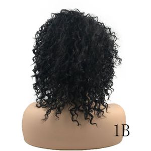 Lacet Gradient de cheveux bouclés courts pour femmes à haute température Silk Heuvil Human Side Partie côté perruque Afro Curl Natural Full Wigs pour les femmes 150% doux et confortable