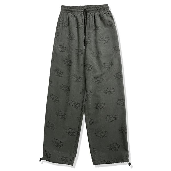 Lacible Hip Hop Streetwear Baggy Harem Pantalones Algodón Hombres Letras Gráficos Cintura Elástica Sweetpants Harajuku Pantalón Joggers 210715