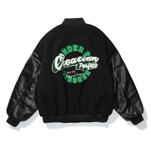 Beter Mens HIP HOP CHAMOIS Suède Dikke Jassen Streetwear Baseball Jas Jassen Winter Harajuku Patchwork Bomber Jacket Tops 210723