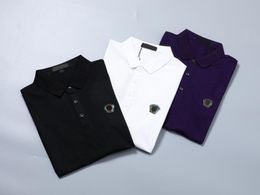 Lacost Designer haut de mode vêtements d'affaires Polo Hugo logo brodé détails de col polo à manches courtes hommes multi-couleur multi-couleurs Tee