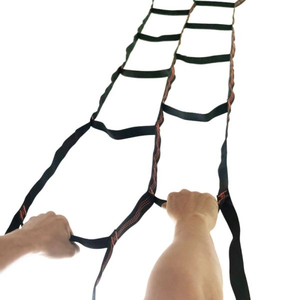 Échelles Ensemble de jeu Portable échelle souple tente d'arbre tente suspendue corde échelle sangle ruban évasion formation sauvetage escalade livraison directe