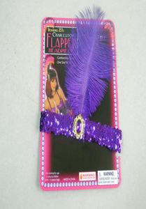 Mesdames 1920039S Charleston Long Feather Sequin Bandband Flapper Headpice Gangster Event Festive Hen Party Fancy Dishy Accessor1183652
