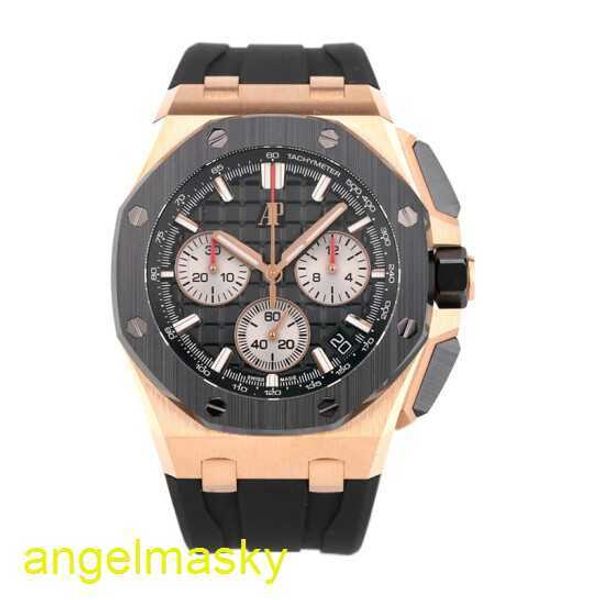 AP Wrist Watch des Ladies Epi Mens Watch Royal Oak Offshore Series 26420ro New Rose Gold Ceramic Ring Chronograph Mens Fashion Leisure Sports mécanique