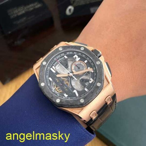 AP Wrist Watch de la dames Royal Oak Offshore 26288of.OO.D002.Cr 18K Rose Gold Manual Mechanical Male Watch