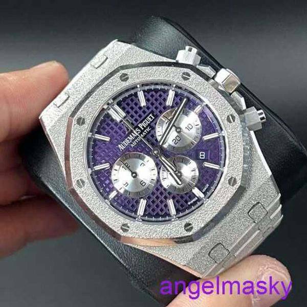 Ladies 'Wall Watch Watch Royal Oak Series 26331bc Platinum Purple Frost Gold Edición limitada Fashion Fashion Leisure Business Sports Chronograph Mechanical Watch