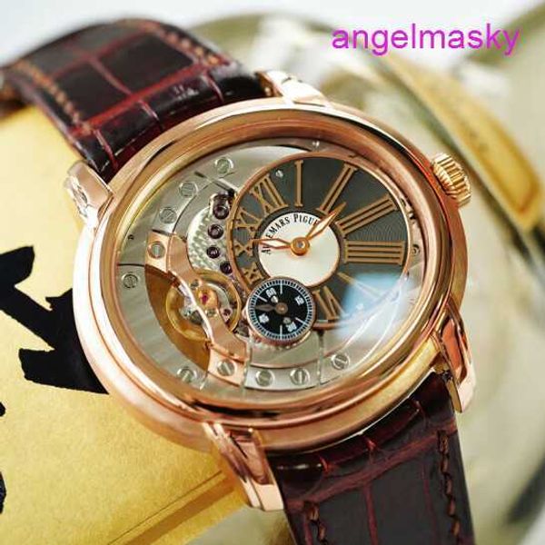 AP Wristwatch pour les dames 15350 Machinerie automatique 18 km Rose Gold Luxury Mens Watch