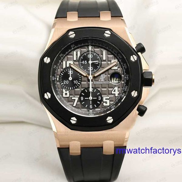 Reloj de pulsera AP para mujer Royal Oak Offshore Series Reloj de oro rosa de 18 quilates con sincronización mecánica automática para hombre Reloj de segunda mano Reloj de lujo para hombre 25940