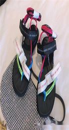 Sandales à nœud papillon en soie pour femmes, colorées, sept couleurs, bout ouvert, laçage respirant, plates, décontractées, haut de gamme