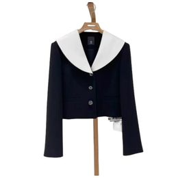 Mesdames Automn Fashion Sailor Collar Colar Block Cotean Sports M mante de sport S M L XL XXL