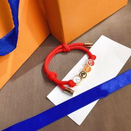 Pulsera de mujer con letras de diseñador, pulsera de acero inoxidable, brazalete chapado en oro, cuerda, accesorios de joyería de moda S273