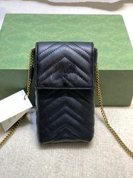 Sacs d'épauvage Designer Sacs à bandoulière Cas de téléphone en cuir Mini portefeuille