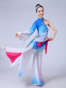 Mesdames China Han Dynasty Vêtements Classical Dance Performance Clothing Yangko Vêtements National Clothing Stage Clothing