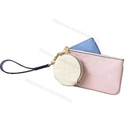 Mesdames Colorful Clutch Trio P Canvas Leather 3 Small Small Mini Round Round Route Summer Supficiez le portefeuille de lettres de bracelet d'été