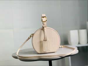 Dames Crossbody Mini Round Chain Handtas Schouder Drum Bag Designer Munten Purse Leather Messenger Ladie Vintage ketting Koppeling Cosmetische tassen Wallet M43514