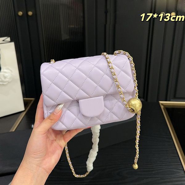 Dames Designer Light Purple Bag à épaulem